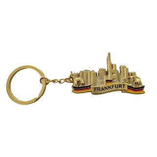 Schlüsselanhänger Frankfurt am Main gold glänzend