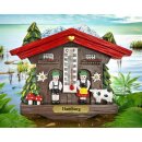Kühlschrankmagnet Alpen Kuckucksuhr Magnet  Wetterhaus Thermometer Deko - Hamburg