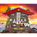 Kühlschrankmagnet Alpen Kuckucksuhr Magnet  Wetterhaus Thermometer Deko - Franken