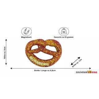 Kühlschrankmagnet Magnet Polyresin Breze Brezel - Nürnberg