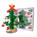 Tannenbaum Holz, Schmuck 2 fach, 16cm