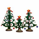 Tannenbaum Holz, Schmuck 2 fach, 16cm