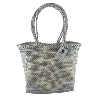 Badetasche Einkaufskorb große Strandtasche Familie Beach Bag Groß - Weiß Schwarz Blau