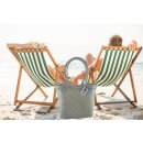 Badetasche Einkaufskorb große Strandtasche Familie Beach Bag Groß - Weiß Schwarz