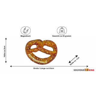 Kühlschrankmagnet Magnet Polyresin Breze Brezel - Germany Schwarzwald