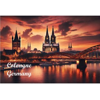 Fotomagnet Foto Magnet Kühlschrankmagnet - Köln Postkarte