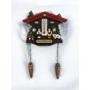 Kühlschrankmagnet Alpen Kuckucksuhr Magnet  Wetterhaus Thermometer Deko - Neuschwanstein