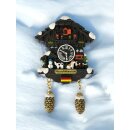 Winter Kuckucksuhr Magnet Wetterhaus Thermomether Deko - Neuschwanstein