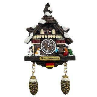 Kuckucksuhr Magnet Souvenir Alpen Hütte Wetterhaus Kühlschrankmagnet Neuschwanstein