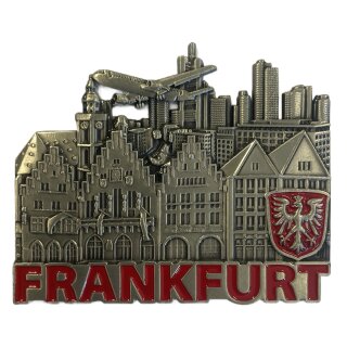 Premium Massiv Metall Magnet Frankfurt am Main Römer Gold