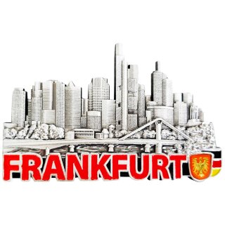 Premium Massiv Metall Magnet Frankfurt am Main Skyline