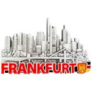 Premium Massiv Metall Magnet Frankfurt am Main Skyline