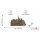 Premium Gold Massiv Metall Magnet Frankfurt am Main Skyline