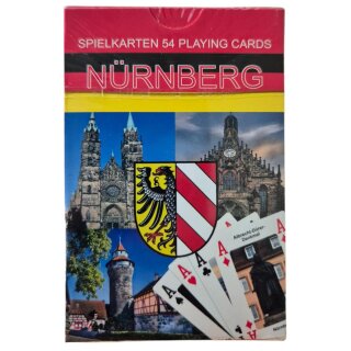 54 Blatt Spielkarten Nürnberg Souvenir Pokerkarten Skartkarten