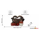 Metallmagnet Köln Herz Katze Bronze