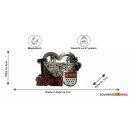 Metallmagnet Köln Herz Katze - silber glänzend