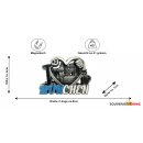 Metallmagnet München Herz Katze Breze Bier silber