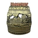 Metallmagnet Frankfurt Bierfass gold