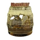 Metallmagnet Frankfurt Bierfass gold glänzend