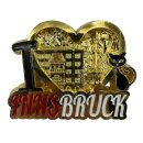 Metall Magnet Innsbruck Herz gold glänzend