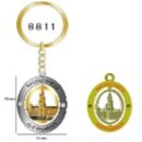 Schlüsselanhänger München Oval Gold Silber