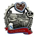 Metall magnet München Lebkuchenherz Bretze Bier -...