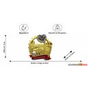 München Metallmagnet Bierkrug Brezel Bayern Wahrzeichen - Gold Glänzend