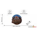 München Metallmagnet Bierkrug Brezel Herz Bayern - Bronze
