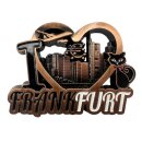 Metall Magnet Frankfurt Herz - bronze