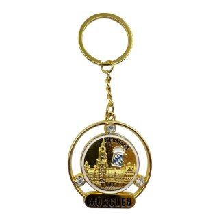 Schlüsselanhänger München - gold glänzend