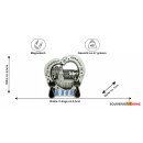München Metallmagnet Herz Stadtmotiv Katzen - Silber
