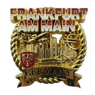 Metall Magnet Frankfurt gold glänzend