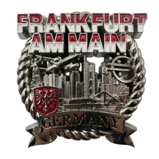 Metall Magnet Frankfurt silber glänzend