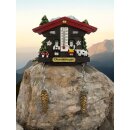 Kühlschrankmagnet Alpen Kuckucksuhr Magnet  Wetterhaus Thermometer Deko - Oberammergau