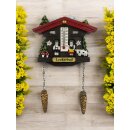 Kühlschrankmagnet Alpen Kuckucksuhr Magnet  Wetterhaus Thermometer Deko - Leukerbad