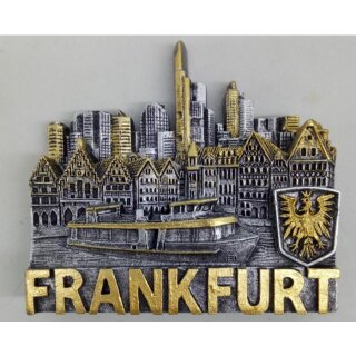 Magnet Poyresin Frankfurt bunt Extra 3D Riesig Grau