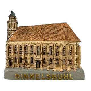 Dinkelsbühl Magnet mit St.-Georgs-Kirche im antiken Stil