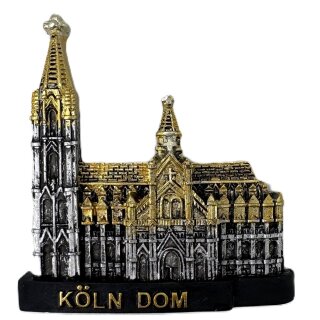 Köln Dom Magnet Kühlschrankmagnet Cologne - Silber Schwarz Gold