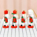 Nussknacker Christbaumschmuck 4er Set rot in Box 10cm mit Aufhänger