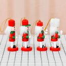 Nussknacker Christbaumschmuck 4er Set rot in Box 10cm mit Aufhänger