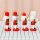 Nussknacker Christbaumschmuck 4er Set rot in Box 10cm mit Aufhänger