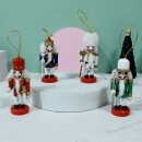 Nussknacker Christbaumschmuck 4er Set bunt in Box 10cm mit Aufhänger