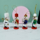 Nussknacker Christbaumschmuck 4er Set bunt in Box 10cm mit Aufhänger