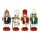 Nussknacker Christbaumschmuck 4er Set bunt in Box 10cm mit Aufhänger