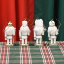 Nussknacker Christbaumschmuck 4er Set weiß in Box...