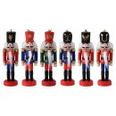 Nussknacker Christbaumschmuck 6er Set bunt in Box 10cm...