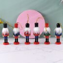 Nussknacker Christbaumschmuck 6er Set bunt in Box 10cm...