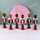 Nussknacker Christbaumschmuck 6er Set bunt in Box 10cm mit Aufhänger