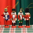 Nussknacker Christbaumschmuck 4er Set bunt in Box 13cm mit Aufhänger