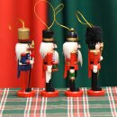 Nussknacker Christbaumschmuck 4er Set bunt in Box 13cm mit Aufhänger